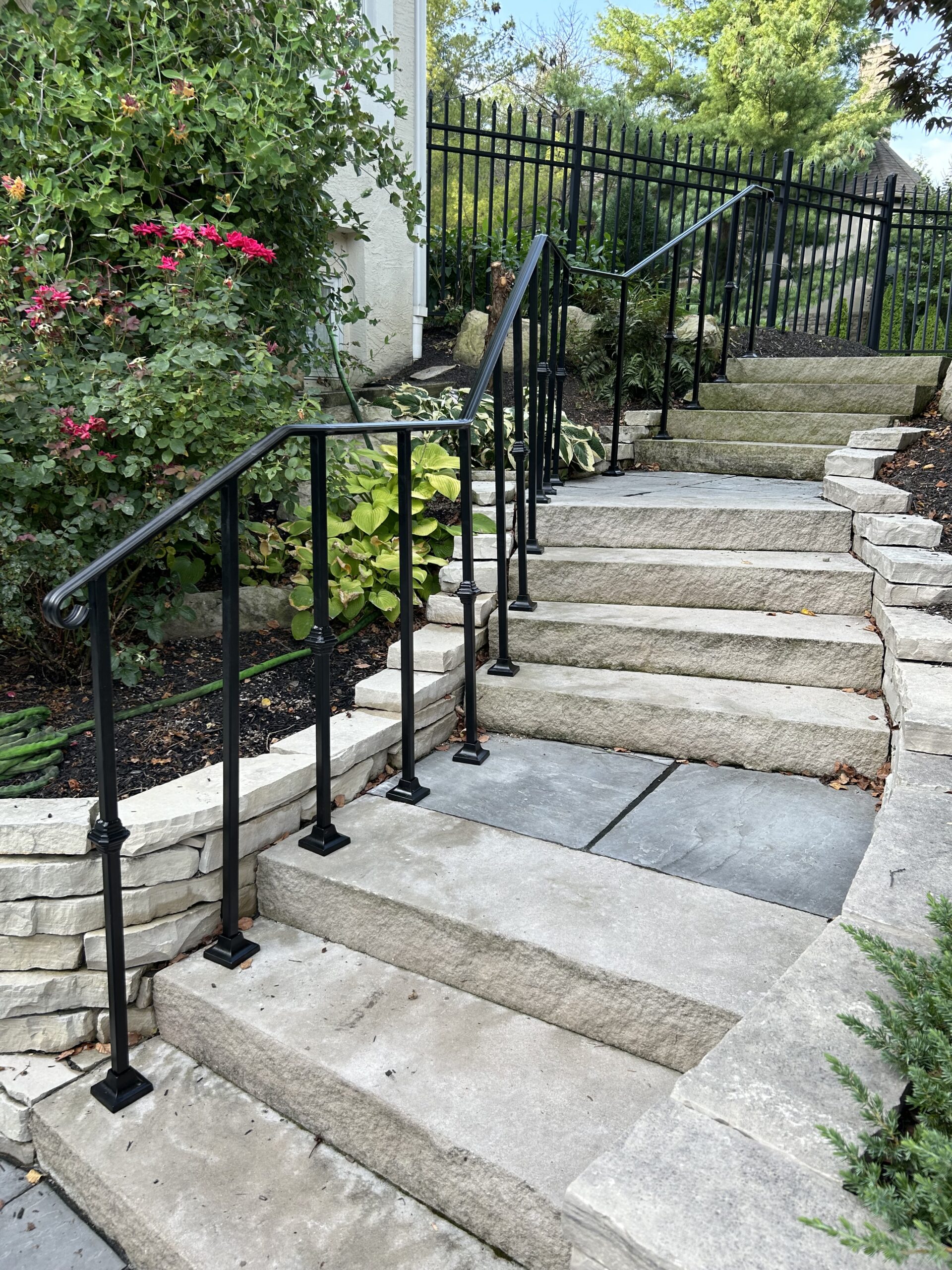 Decorative open style handrails by Jay's MetalCrafting